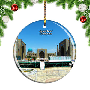 Registan Samarkand Uzbekistan Christmas Ornament