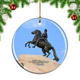 Russia Bronze Horseman St. Petersburg Christmas Ornament