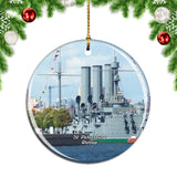 Russia Cruiser Aurora St. Petersburg Christmas Ornament