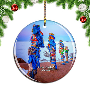 Russia Olkhon Island Lake Baikal Christmas Ornament