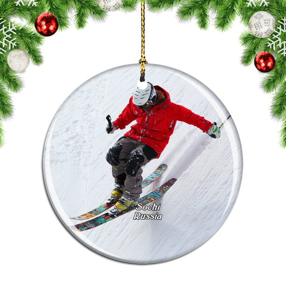 Russia Rosa Khutor Ski Resort Sochi Christmas Ornament