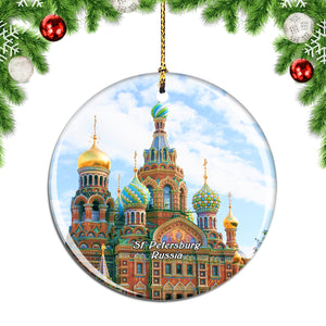 Russia Savior on the Spilled Blood St. Petersburg Christmas Ornament