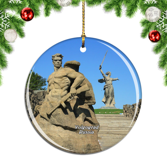 Russia The Motherland Calls' Sculpture Volgograd Christmas Ornament