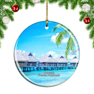 Papeete French Polynesia Christmas Ornament