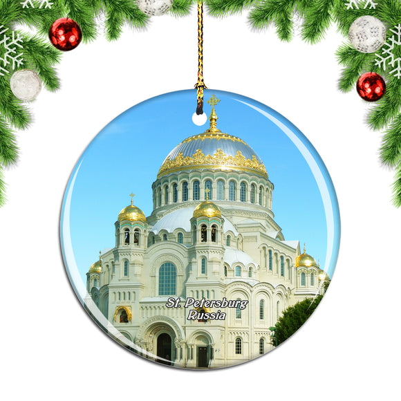 Russia Cathedral Kronstadt St. Petersburg Christmas Ornament