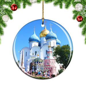 Russia Trinity Monastery Moscow Christmas Ornament