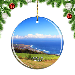 Saint-Leu Beach Reunion Christmas Ornament