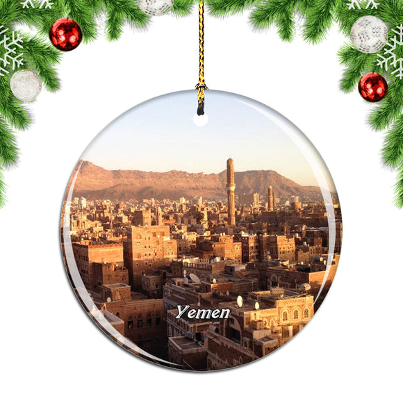 Sana'a Old City Yemen Christmas Ornament