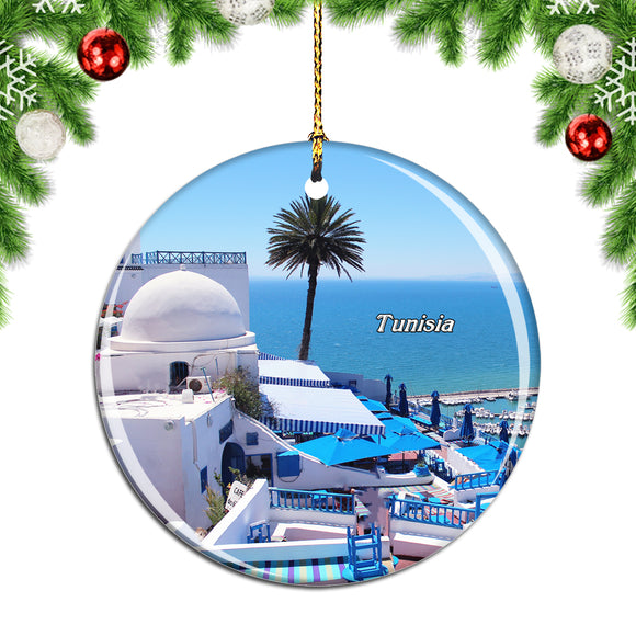 Sidi Bou Sai Tunisia Christmas Ornament