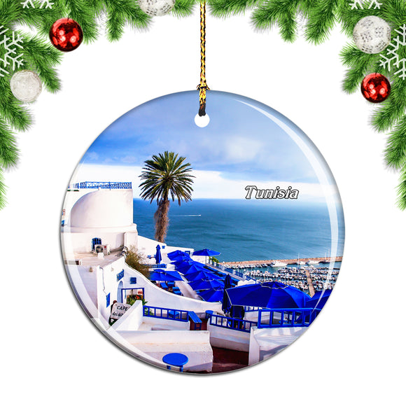 Sidi Bou Sai Tunisia Christmas Ornament