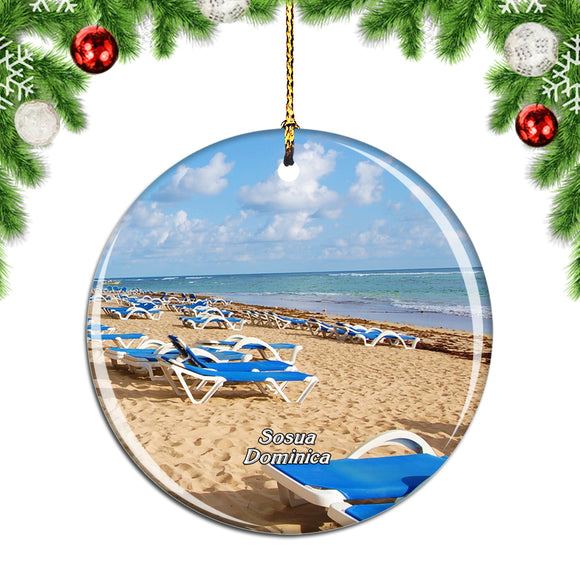 Sosua Beach Dominica Christmas Ornament