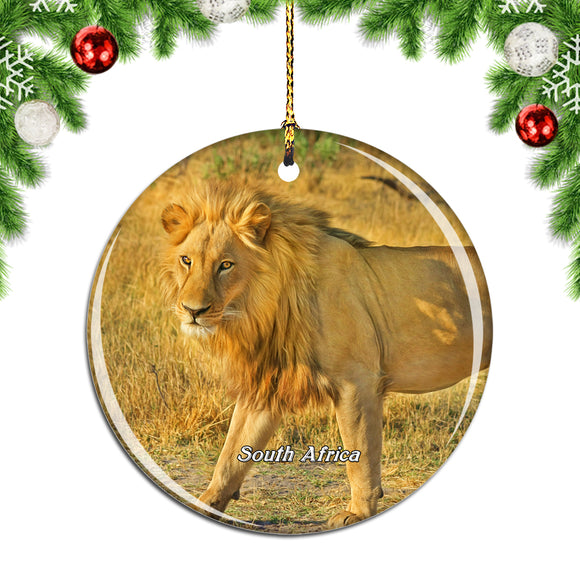 South Africa Lion Christmas Ornament