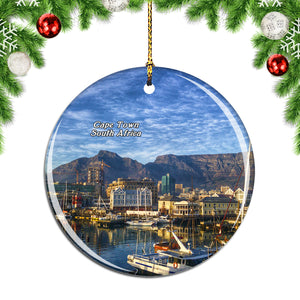 South Africa Table Mountain Cape Town Christmas Ornament