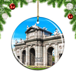 Spain Alcala Gate Madrid Christmas Ornament