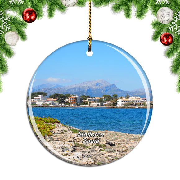 Spain Alcudia Beach Mallorca Christmas Ornament