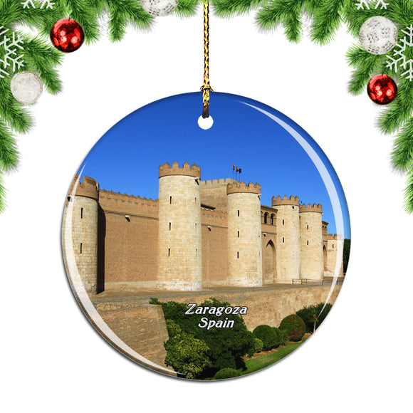 Spain Alhafili Palace Zaragoza Christmas Ornament