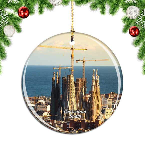 Spain Barcelona Christmas Ornament