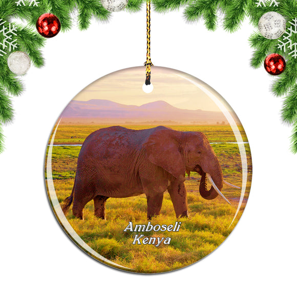 Ambosele Nation Park Amboseli Kenya Christmas Ornament