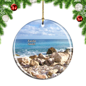 Spain Bologna Beach Tarifa Christmas Ornament