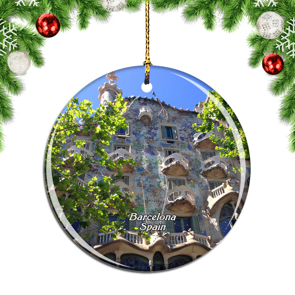 Spain Casa Batllo Barcelona Christmas Ornament