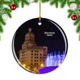 Spain Catalunya Square Barcelona Christmas Ornament