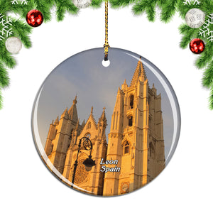 Spain Cathedral Leon Christmas Ornament