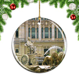 Spain Cibeles Square Prado Madrid Christmas Ornament