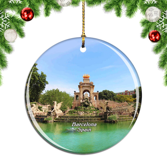 Spain Ciutadella Park Barcelona Christmas Ornament