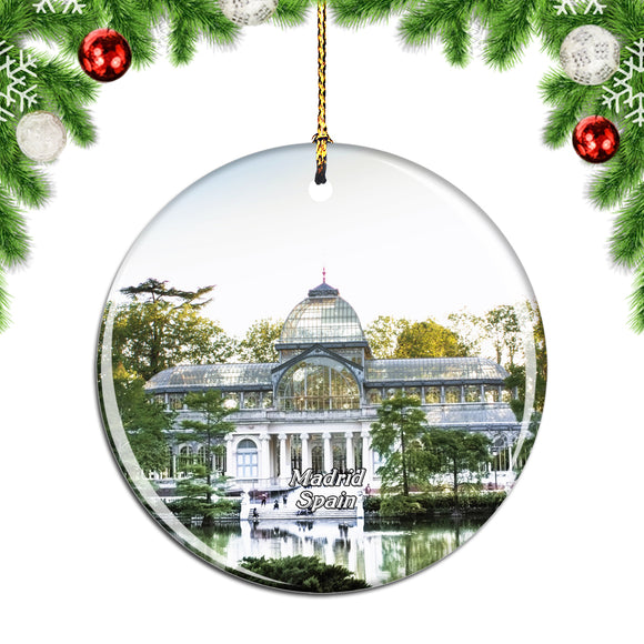 Spain Crystal Palace Retiro Park Madrid Christmas Ornament