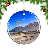 Spain Famara Beach Lanzarote Christmas Ornament