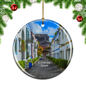 Spain Flower alley Cordoba Christmas Ornament