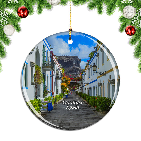 Spain Flower alley Cordoba Christmas Ornament