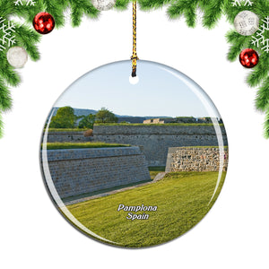 Spain Fortress and Walls of Pamplona Christmas Ornament