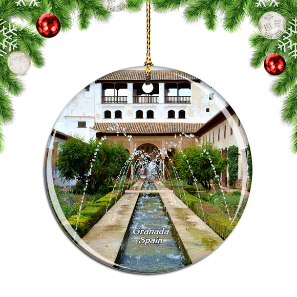 Spain Generalife Granada Christmas Ornament