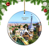 Spain Guell Park Barcelona Christmas Ornament