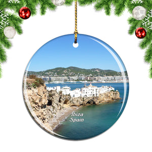 Spain Ibiza Island Christmas Ornament