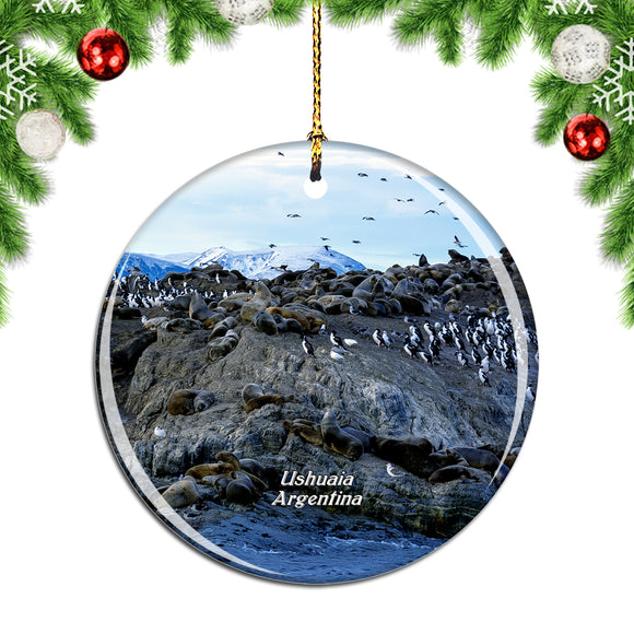 Argentina Canal Beagle Ushuaia Christmas Ornament