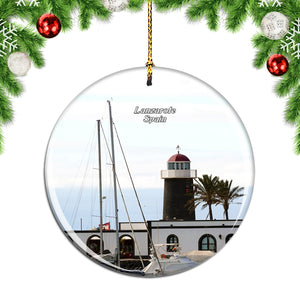 Spain Marina Rubicon Lanzarote Christmas Ornament