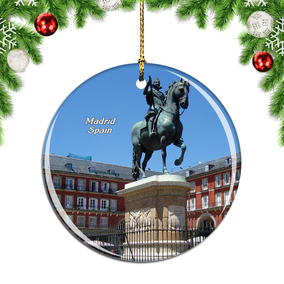 Spain Mayor Square Madrid Christmas Ornament