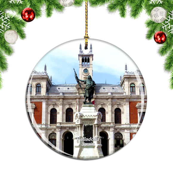 Spain Mayor Square Valladolid Christmas Ornament