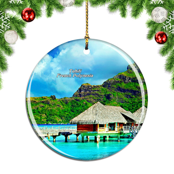 Tahiti French Polynesia Christmas Ornament