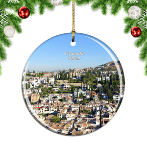 Spain Mirador San Nicolas Granada Christmas Ornament