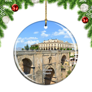 Spain New Bridge Ronda Christmas Ornament