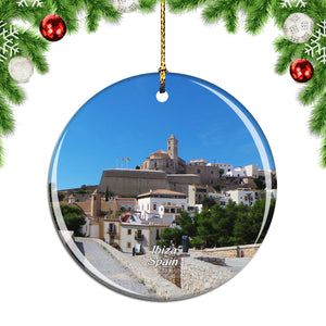 Spain Old Town Ibiza Christmas Ornament