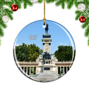 Spain Park Retiro Madrid Christmas Ornament