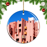 Spain Red House Calpe Christmas Ornament