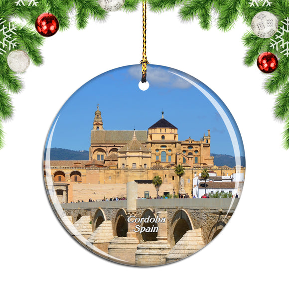 Spain Roman Bridge Cordoba Christmas Ornament