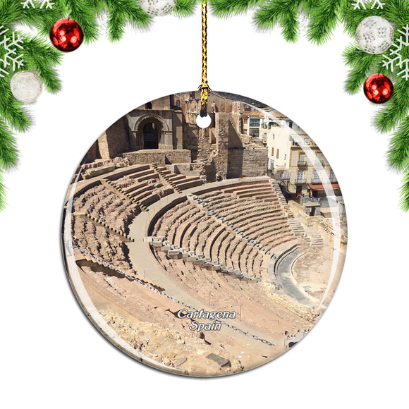 Spain Roman theatre Cartagena Christmas Ornament