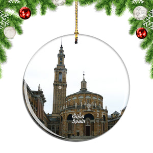 Spain San Pedro Church Gijon Christmas Ornament