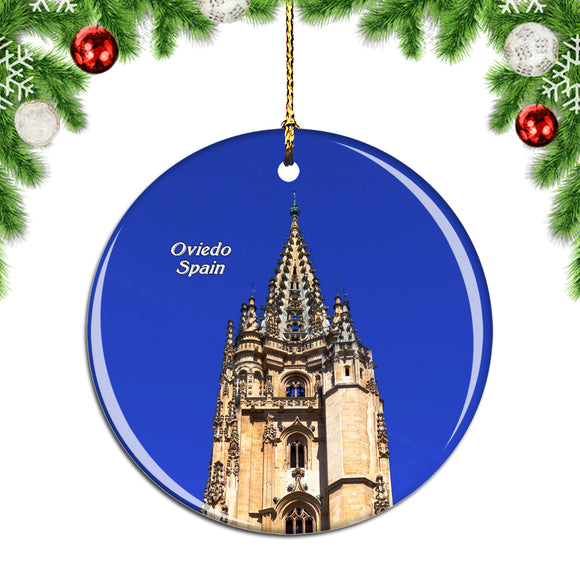 Spain San Salvador Cathedral Oviedo Christmas Ornament